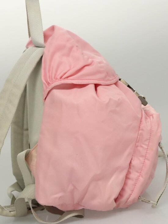 PRADA Backpack Nylon Pink Silver Auth ki5661 main image 14